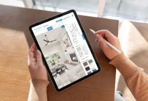hands holding ipad looking at ecommerce website for a blog about interactive content on website, best search engine optimization company, full service digital agency, digital marketing firm, full service marketing firm