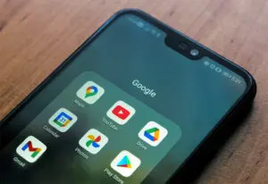 Phone showing google apps for a blog about brand consistency examples